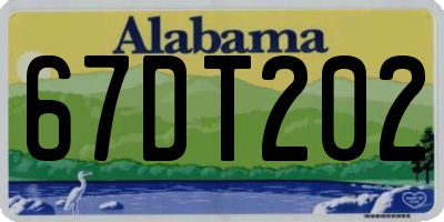 AL license plate 67DT202