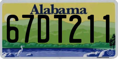 AL license plate 67DT211