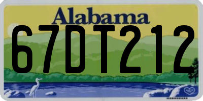 AL license plate 67DT212