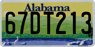 AL license plate 67DT213