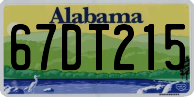 AL license plate 67DT215