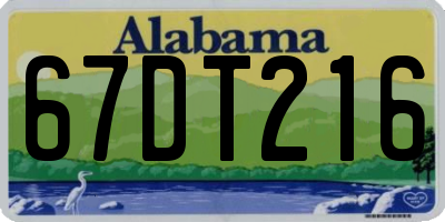 AL license plate 67DT216