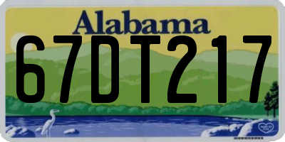 AL license plate 67DT217