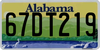 AL license plate 67DT219