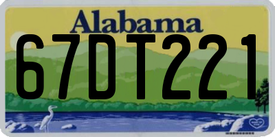 AL license plate 67DT221