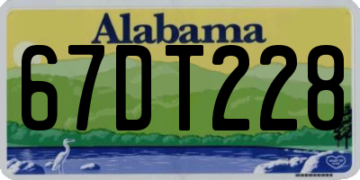 AL license plate 67DT228