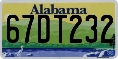 AL license plate 67DT232