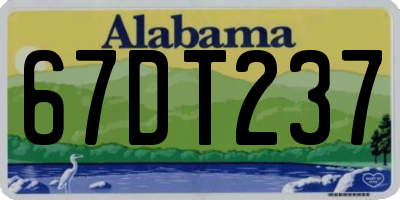 AL license plate 67DT237