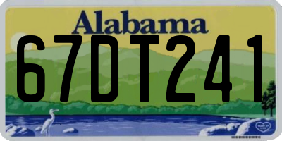 AL license plate 67DT241