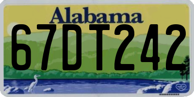 AL license plate 67DT242