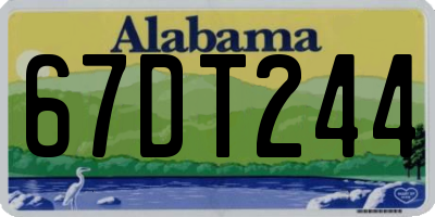 AL license plate 67DT244
