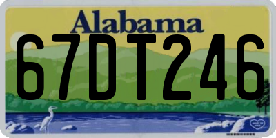 AL license plate 67DT246
