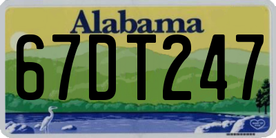 AL license plate 67DT247