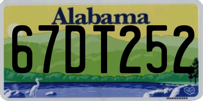 AL license plate 67DT252