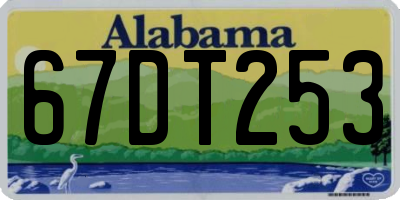 AL license plate 67DT253