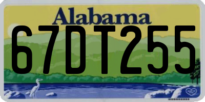 AL license plate 67DT255