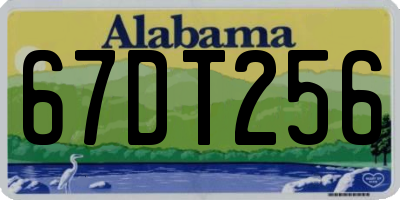 AL license plate 67DT256