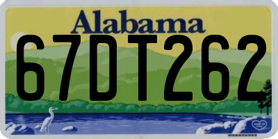 AL license plate 67DT262