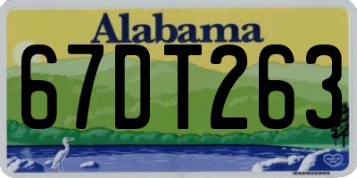 AL license plate 67DT263
