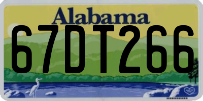 AL license plate 67DT266