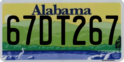 AL license plate 67DT267