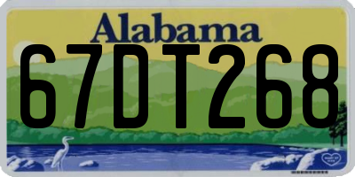 AL license plate 67DT268