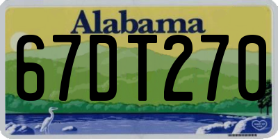 AL license plate 67DT270