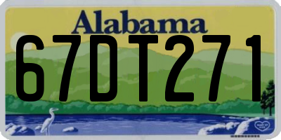 AL license plate 67DT271