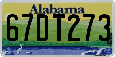 AL license plate 67DT273