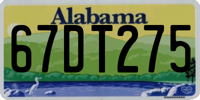 AL license plate 67DT275