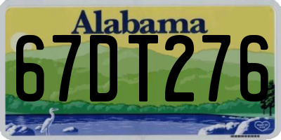 AL license plate 67DT276