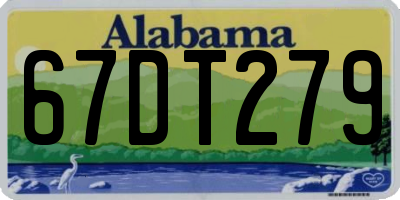 AL license plate 67DT279