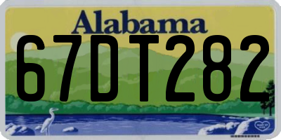 AL license plate 67DT282