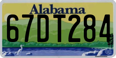 AL license plate 67DT284