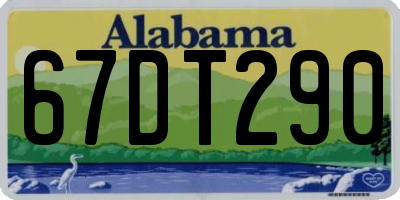 AL license plate 67DT290