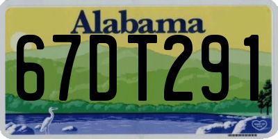 AL license plate 67DT291