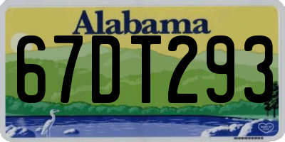 AL license plate 67DT293