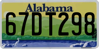 AL license plate 67DT298