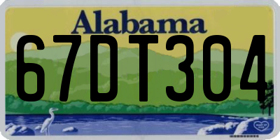 AL license plate 67DT304