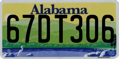 AL license plate 67DT306