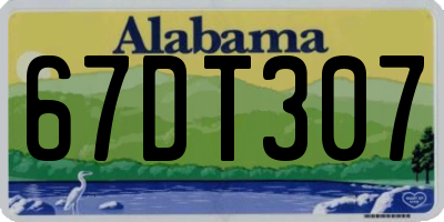 AL license plate 67DT307