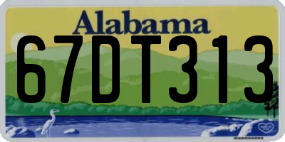 AL license plate 67DT313