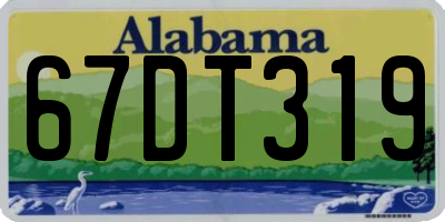 AL license plate 67DT319