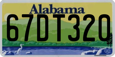 AL license plate 67DT320