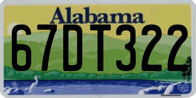 AL license plate 67DT322