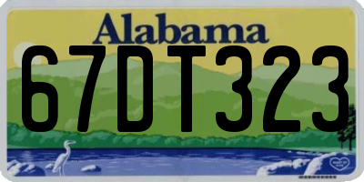 AL license plate 67DT323