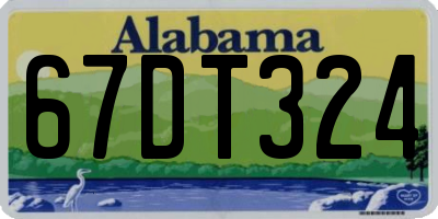 AL license plate 67DT324