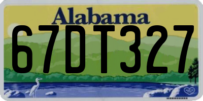 AL license plate 67DT327