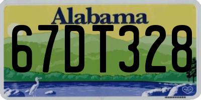 AL license plate 67DT328