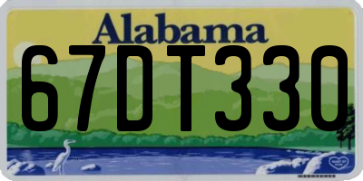 AL license plate 67DT330